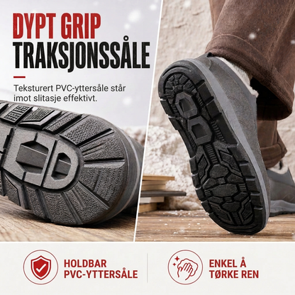 Komfortable vintersko for herrer – varme slip-on-sko med myk såle