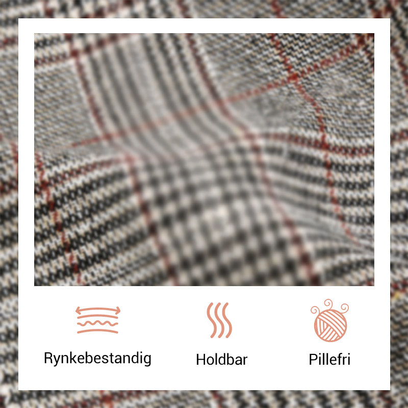Klassisk Rutet Blazer for Kvinner