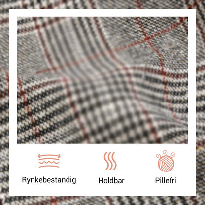 Klassisk Rutet Blazer for Kvinner