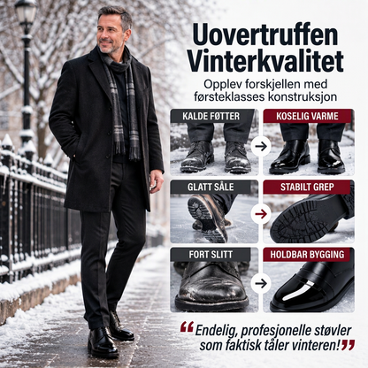 Varme og vanntette skinnsko for menn