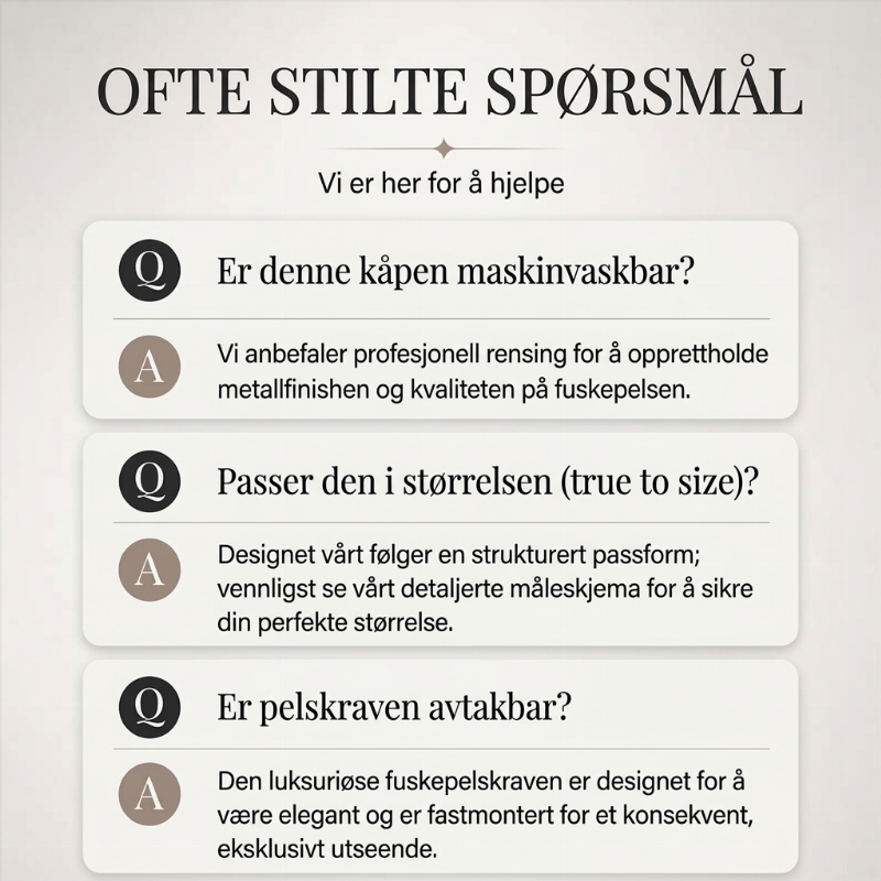 Damesydd jakke med krage av kunstig pels