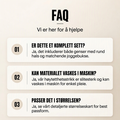 Herre-casual-sett i strukturert jacquard med sportsdesign