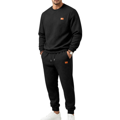 Herre-casual-sett i strukturert jacquard med sportsdesign